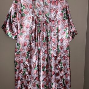 Floral Silk Pajamas